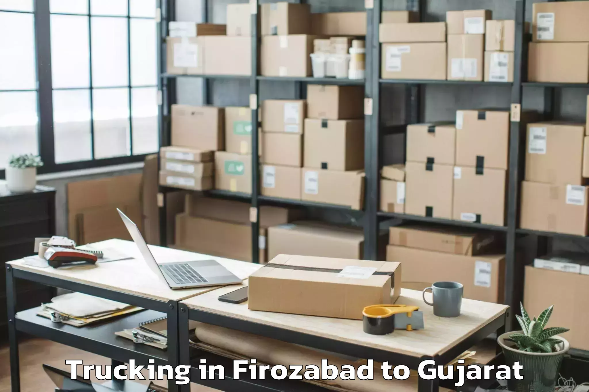 Quality Firozabad to Vatadara Trucking